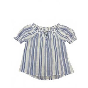 NEW BLU PEPPER striped off the shoulder top in blue